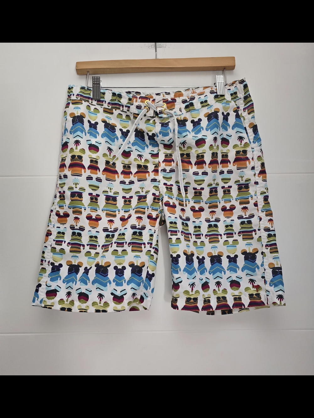 Agua de Coco Liana Thomaz Men's Board Shorts Swim Trunks Bear Print Size EGG